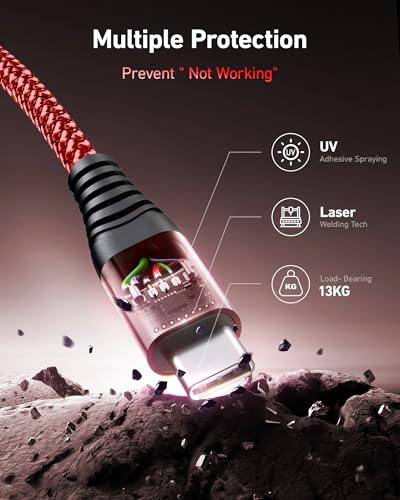 USB to USB C Cable Fast Charging [2 Pack 3FT], USB A to USB C Cable for Car - color: Red, size: 3FT, style: USB A to USB C