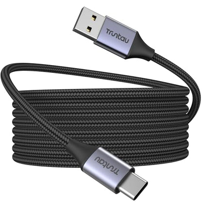 3FT USB A to USB C Nylon Braided 60W Fast Charging Cable, Compatible with iPhone 17/17 Pro/16e/16 Plus/15 Pro/15, Samsung Galaxy S24/S23/S22/S21 Ultra, iPad Pro/Air 5th/6th, CarPlay, Black - color: Black Braided, size: 3FT A to C