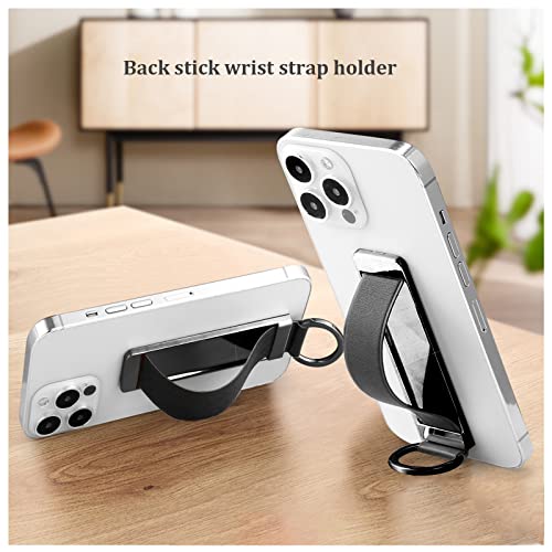 Phone Grip，Love Handle Phone Grip，Phone Grips for Back of Phone，Phone Finger Holder，Phone Accessories Grip，Phone Kickstand，Phone Loop Strap with Most Smartphones (Black) - color: Black