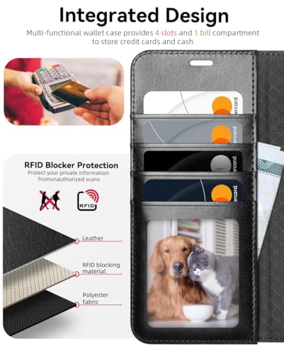 OCASE Compatible with Galaxy S25 FE Wallet Case, PU Leather Flip Folio Case with Card Holders RFID Blocking Kickstand [Shockproof TPU Inner Shell] Protective Phone Cover 2025, Black - color: Black, size: Samsung Galaxy S25 FE