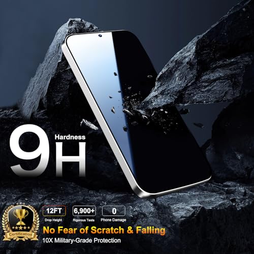 QsmQam 3 Pack Screen Protector for Samsung Galaxy A37 5G + 3 Pack Camera Lens Protector, Ultra HD Tempered Glass, 9H Hardness, Anti Scratch, Easy Installation - Case Friendly