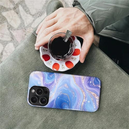 Case for iPhone 15 Pro, Shockproof Hybrid Protective Phone Case, Dual-Layer Drop Protection Anti-Scratch, Blue Purple Fluid - color: Blue Purple Fluid, size: iPhone 15 Pro