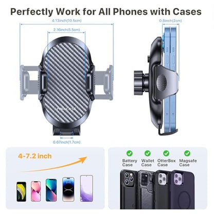 Miracase 2025 Upgraded Universal Cup Phone Holder for Car, [Rotatable & Adjustable] Long Neck Car Cup Holder Phone Mount Compatible with iPhone, Samsung, Google & More Smartphones - color: Dark Gray