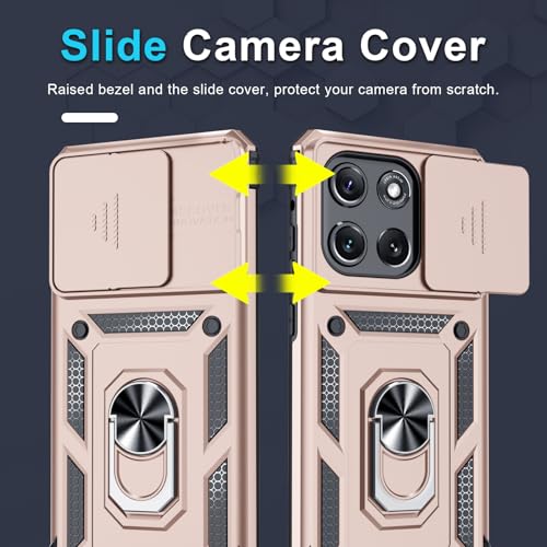 for Moto G Stylus 5G 2026/2025 Case Built in Slide Camera Cover - color: Rose Gold, size: Moto G Stylus 5G 2026/2025