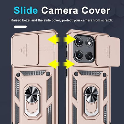 for Moto G Stylus 5G 2026/2025 Case Built in Slide Camera Cover - color: Rose Gold, size: Moto G Stylus 5G 2026/2025