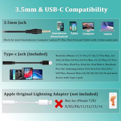 Callez 3.5mm Jack Cell Phone Headset with Microphone Noise Cancelling - color: Gray-Monaural