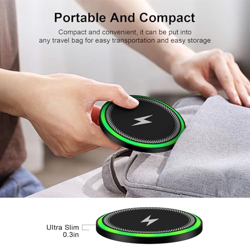 Wireless Charger Samsung Fast Charging Pad for Galaxy S26/S25 Ultra/S25 Plus/S24 FE Ultra/S23/S22/S21/Z Flip Fold 6,15W Wireless Phone Charger Android Charging Mat Station for Google Pixel 9a 9 Pro XL - color: 1-Pack-2
