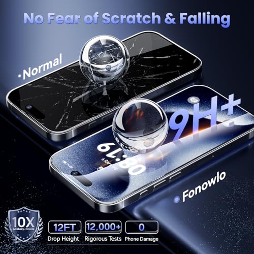 3 Pack Tempered Glass Privacy Screen Protector for iPhone 17 Pro Max 6.9 Inch, Original Touch Sensitivity with Auto Alignment kit, 9H Hardness, Bubble Free, Case Friendly - color: 17promax-PR
