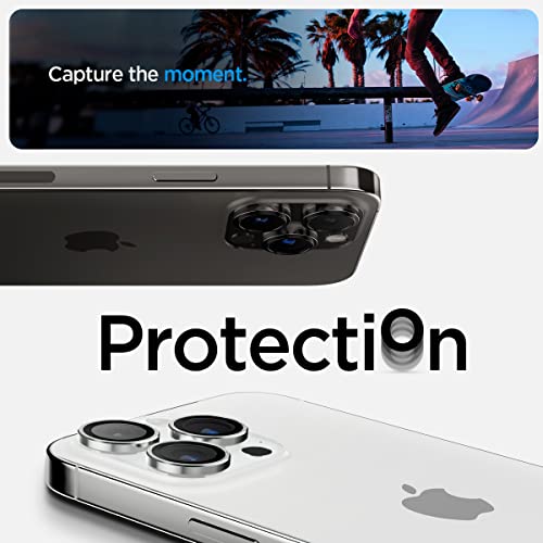 Spigen Camera Lens Protector for iPhone 15 Pro Max,15 Pro,14 Pro Max,14 Pro - color: Silver - iPhone 15 series