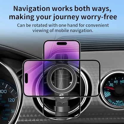 Car Magnetic Phone Holder Mount for Ford Mustang 2005-2023 (Not for Mach E)，F-150 2004-2014，F-250 2008-2016，F-350 2008-2016，Expedition 2003-2017 Circular Air Vent Accessories Cell Cellphone Stand