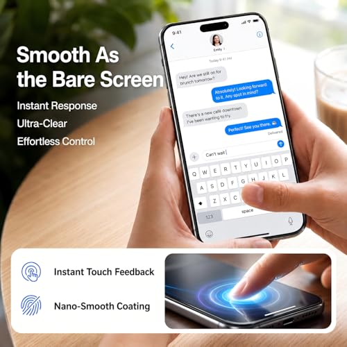 DMJN UNBREAK Designed for iPhone 17 Pro Max Screen Protector 6,9 Inch (N0.1 Military Grade Shatterproof) Tempered Glass, Easy Installation, Case Friendly, Full Coverage, 9H+ Glass, HD Clear, 2 Pack - size: iPhone 17 Pro Max