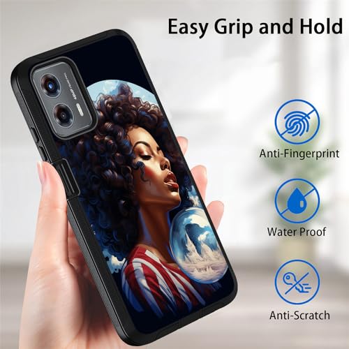 for Moto G 5G 2024/Moto G Play 5G 2024 Case, Military Grade Heavy Duty [3-Layer] Dustproof Shockproof Full-Body Protective Case for Motorola Moto G 5G 2024 - African American Women - color: African American Women-