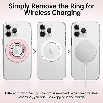 SYNCWIRE for MagSafe Phone Grip, Magnetic Phone Ring Holder - color: Light Pink