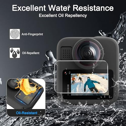 FiTSTILL Tempered Glass Screen Protector for Go Pro MAX2/MAX360 2025/MAX Fusion(2019),Scratch Resistant LCD Tempered Glass Film 9H Hardness Guard Touch Sensitive Easy Installation Accessory - size: For Go Pro max 2/2019/2025