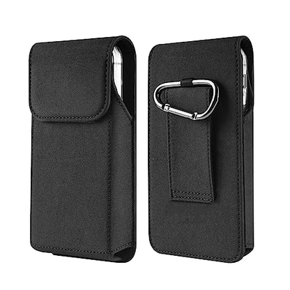 Nylon Cell Phone Holster Belt Clip Case Pouch Holder for Motorola Moto G Power 5G 2025 2024 G Play 2023 G Stylus 5G 2022 2021 G Pure One 5G Galaxy S21 Ultra A14 A05 A06 A13 A23 (Fits Protective Cover)