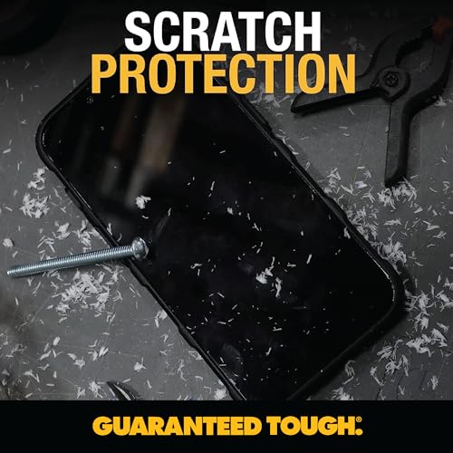 DEWALT Heavy Duty Glass Screen Protector for iPhone 15 Pro, 2 Pack Tempered Glass Screen Protector, Case Friendly, Perfect Install Tool Included, Long-Lasting Protection - size: iPhone 15 Pro