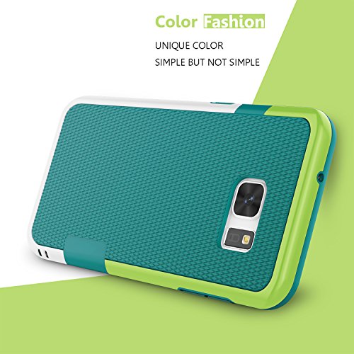 Jeylly Galaxy S7 Case, [3 Color] Slim Hybrid Impact Rugged Soft TPU & Hard PC Bumper Shockproof Protective Anti-Slip Case Cover Shell for Samsung Galaxy S7 S VII G930 GS7 - Green | [3 Color] Slim Hybrid Impact Rugged Soft TPU&Hard PC Bumper Shockproof Pro