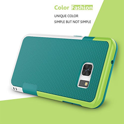 Jeylly Galaxy S7 Case, [3 Color] Slim Hybrid Impact Rugged Soft TPU & Hard PC Bumper Shockproof Protective Anti-Slip Case Cover Shell for Samsung Galaxy S7 S VII G930 GS7 - Green | [3 Color] Slim Hybrid Impact Rugged Soft TPU&Hard PC Bumper Shockproof Pro