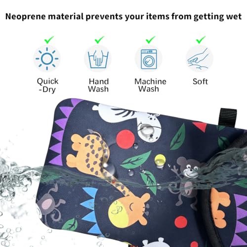 Neoprene Phone Sleeve Pouch Case Bag for Men Women w/Crossbody Strap/Neck Lanyard for iPhone 17/16/15/14 Pro Max, Samsung S25，Pixel 10 - color: Gentle Giraffe