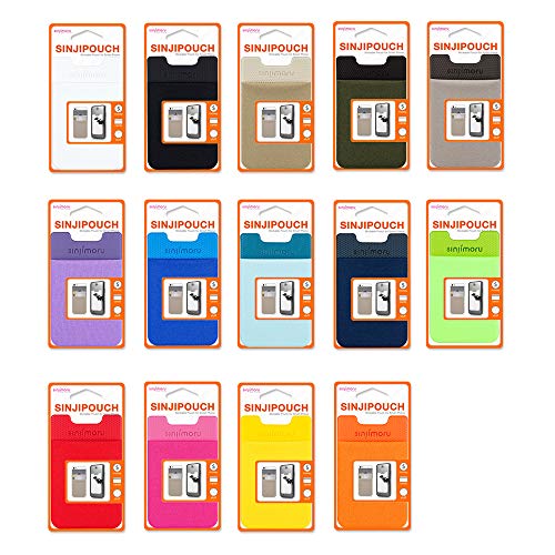 Sinjimoru Cell Phone Wallet Stick on, Adhesive Card Holder, Black 3 Pack - color: 3Pack Black