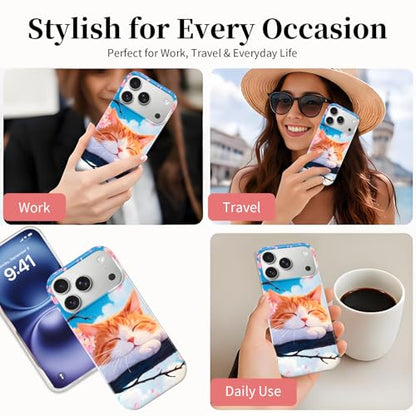 Compatible with with iPhone 17 Pro Max, 2025 Anti-Yellow Ultra Transparent Soft TPU Phone Case, Shockproof Anti-Slip Slim Lightweight Full Coverage Protective(Cat) - color: Cat