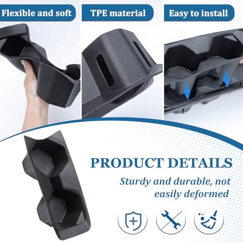 TOPINSTALL TPE Cup Holder Insert for 2025 2026 Toyota Camry XSE/XLE/SE/LE - color: Cup Holder