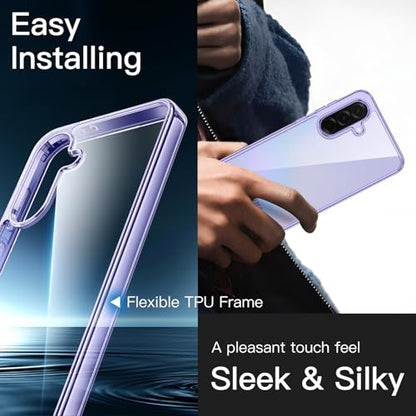 JETech Case for Samsung Galaxy A36, Anti-Yellowing, Lavender | Shockproof Protection, Scratch Resistant Hard PC Back, Durable Transparent TPU Bumper - color: Lavender, size: Galaxy A36