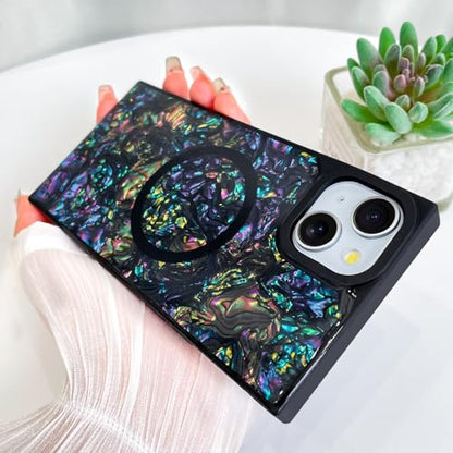 AIGOMARA Magnetic Rectangle for iPhone 14 Plus Case, Abalone Shell - color: Abalone, size: iPhone 14 Plus