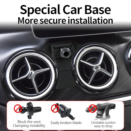 Car Magnetic Phone Mount for Mercedes Benz GLA-Class 2015-2020 and CLA Class 2014-2019 Auto Accessories Best Cellphone Holder Fast 15W Wireless Charger Cell Phones Charging Screen Stand - color: for Benz GLA 2015-2020 and Benz CLA 2014-2019