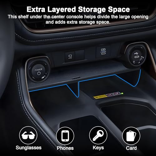 Center Console Organizer Tray for 2023-2026 Toyota Grand Highlander - color: Console Organizer Tray