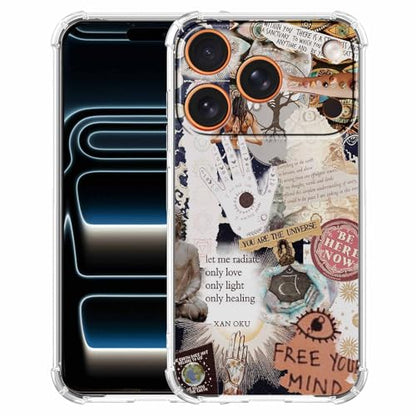 Case for iPhone 17 Pro with Aesthetic Beige Desgin,Spiritual Hippie Quotes Collage,Clear Soft TPU Bumper Phone Cover,6.3"(Beige,17Pro) - color: Beige, size: iPhone 17 Pro