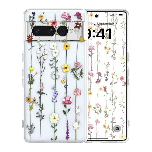 ZTOFERA Floral Case for Google Pixel 7 Pro,Cute Flower Pattern Case for Girls Women,Flexible Silicone Protective Slim Shockproof Bumper Phone Cover for Google Pixel 7 Pro,Clear - color: Clear, size: for Google Pixel 7 Pro