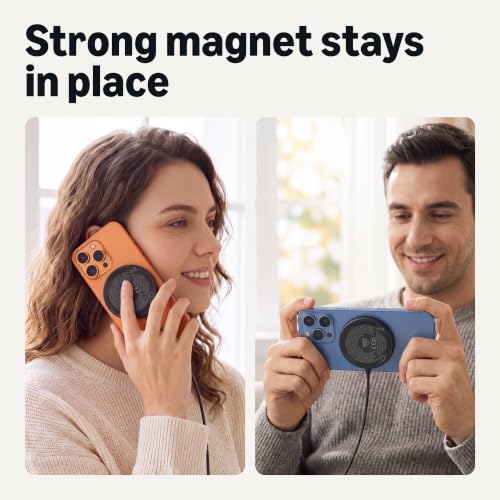 Amazon Basics 25W Qi2.2 Certified Wireless Charging Pad, MagSafe Compatible for iPhone 17/16/15/14/13/12, Magnetic Compatible for Android, Google Smartphones, Black (Adapter Not Included) - color: Black