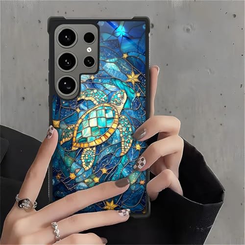 for Samsung Galaxy S25 Ultra Case,Soft Silicone Shockproof Bumper Camera Protection Phone Case-Glass Star Turtle - color: Glass Star Turtle, size: Samsung Galaxy S25 Ultra