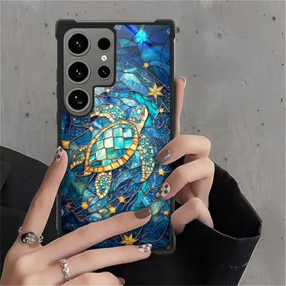 for Samsung Galaxy S25 Ultra Case,Soft Silicone Shockproof Bumper Camera Protection Phone Case-Glass Star Turtle - color: Glass Star Turtle, size: Samsung Galaxy S25 Ultra