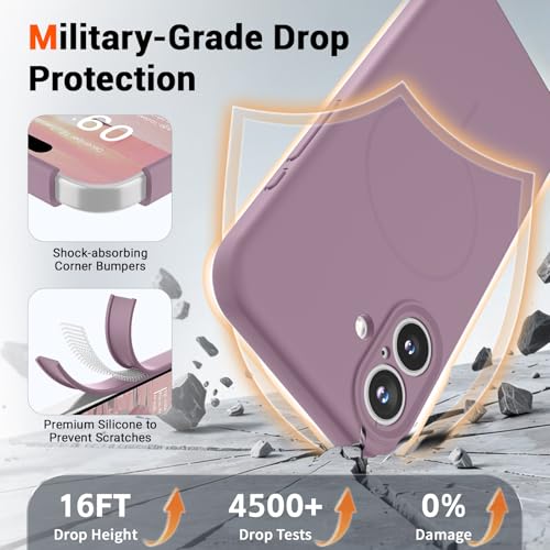 SUPFINE Silicone & Magnetic for iPhone 17 Case - color: Blackcurrant, size: iPhone 17