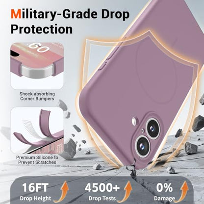 SUPFINE Silicone & Magnetic for iPhone 17 Case - color: Blackcurrant, size: iPhone 17