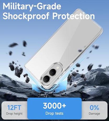 USLAI Case for Samsung Galaxy S25 Edge Clear | Anti-Yellowing, Crystal Clear Back, Shockproof, Military‑Grade Drop Protection - color: Clear, size: Galaxy S25 Edge