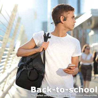 Ginsco Universal Bone Conduction Headphone Case Compatible with SHOKZ New OpenRun Pro 2/Pro 2 Mini/OpenRun/OpenSwim Open-Ear Sport Headphones, Compatible with Raycon/CXK/Ogogrs/MRYTKY etc (Black) - color: Black