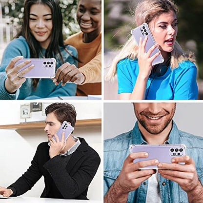 for Samsung A52 Case, Galaxy A52 5G Case with Screen Protector, Shockproof Crystal Clear Slim Soft Silicone TPU Protective Phone Cover for Samsung Galaxy A52 5G (Clear)
