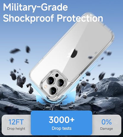 USLAI Case for iPhone 15 Pro, Anti-Yellowing, Crystal Clear Back, Shockproof & Military‑Grade Drop Protection - Transparent - color: Clear, size: iPhone 15 Pro