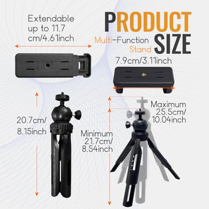 Extendable Mini Camera Tripod, Portable Selfie Stick Handle Grip Desktop Webcam Tripod with 1/4" Screw for DSLR Camera Webcam Phone Holder Selfie Stick Vlog Tripod (Retractable)
