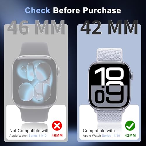 8 Pack Screen Protector for Apple Watch Series 11/10 42mm | HD Clear Flexible Soft Film for iWatch Series 11/10, Anti Scratch Resistant Anti Fingerprint Touch Sensitive Bubble Free - size: For Apple Watch Series 11/10 42mm 1.65 Inch