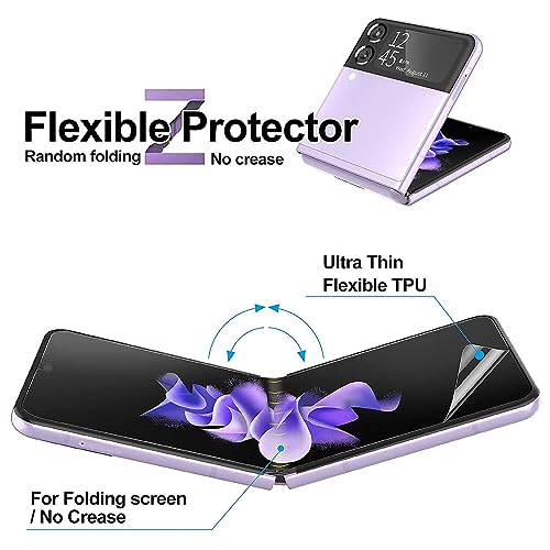 High Sensitivity Hydrogel Screen Protector for Samsung Galaxy Z Flip 6 / Z Flip 7 FE, 2 Pieces Upgraded Transparent Soft TPU Protective Film - color: Galaxy Z Flip 6 / Z Flip 7 FE