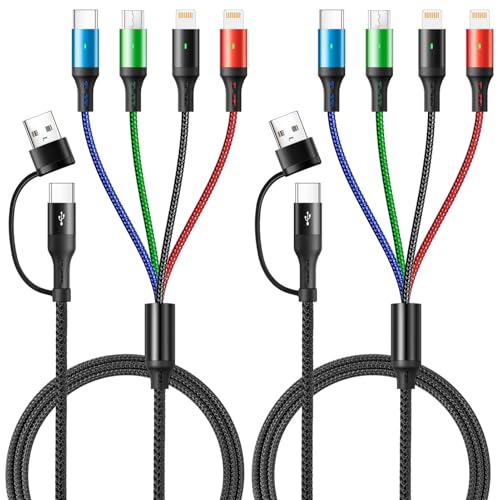 Multi Charging Cable 4 in 1 USB C Multiple Fast Charger Cable 4ft - color: Black2