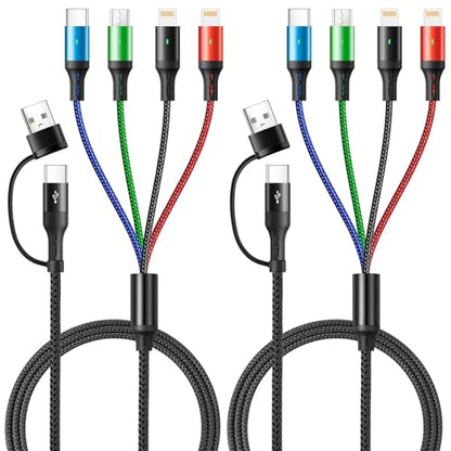 Multi Charging Cable 4 in 1 USB C Multiple Fast Charger Cable 4ft - color: Black2