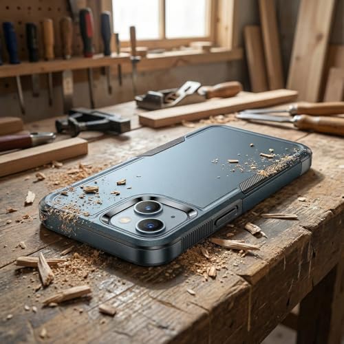 Shockproof for iPhone 15 Case,[15 FT Military Grade Drop Protection],with 2X [Tempered Glass Screen Protector ] with Air Bumpers Full-Body Protective Phone Case-Navy Blue - color: Navy Blue