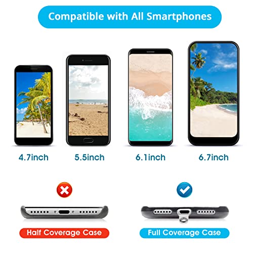 cobee Hand Wrist Strap Lanyard with Tether Patch, 6 Pcs Adjustable Nylon Wrist Straps with 6 Pcs Transparent Phone Pads Cell Phone Lanyard Strap Holder Hand Straps for Mobile Phone Camera(Black)