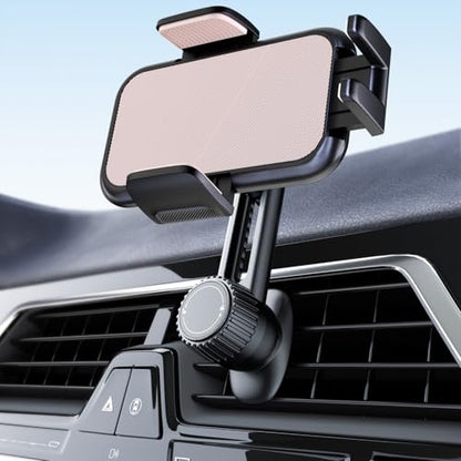 2026 Car Phone Holder [Never Blocking Vent] with Wide Clamp - color: Pink