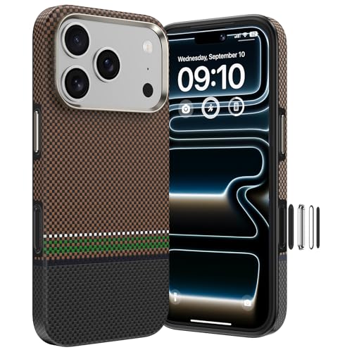 BENKS Prestige ArmorPro Case for iPhone 17 Pro Max with Camera Control Button, [Compatible with Magsafe] Full-Body Protective Case Made with Dupont Kevlar 1000D Aramid Fiber - color: Prestige ArmorPro